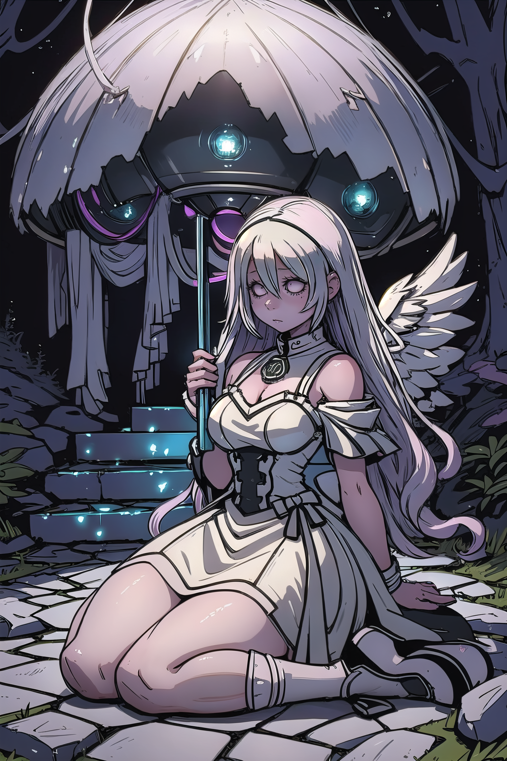 00143-2926173906-(masterpiece, best_quality, ultra-detailed, immaculate_1.3), epic, illustration, 1girl, (cool Kuromicore_1.3) angel, full body,.png